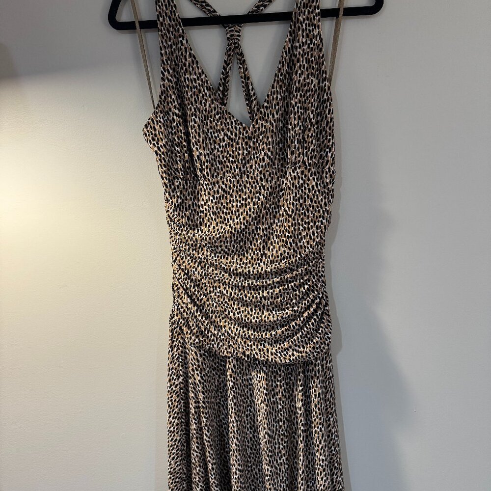 Nine West Leopard Midi Dresss